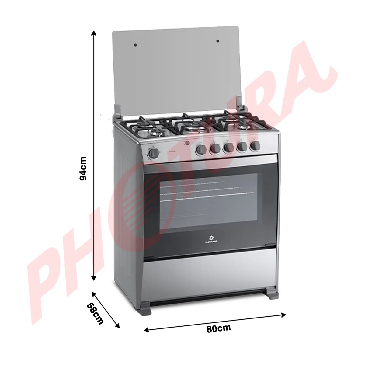 Indurama Estufa a Gas de Acero Inoxidable | Alcalá Quarzo Home | Quemador Ultra Rápido | Grill | TermoPrecisión | Tapa | 31" | 5 Quemadores | Gris - Imagen 8