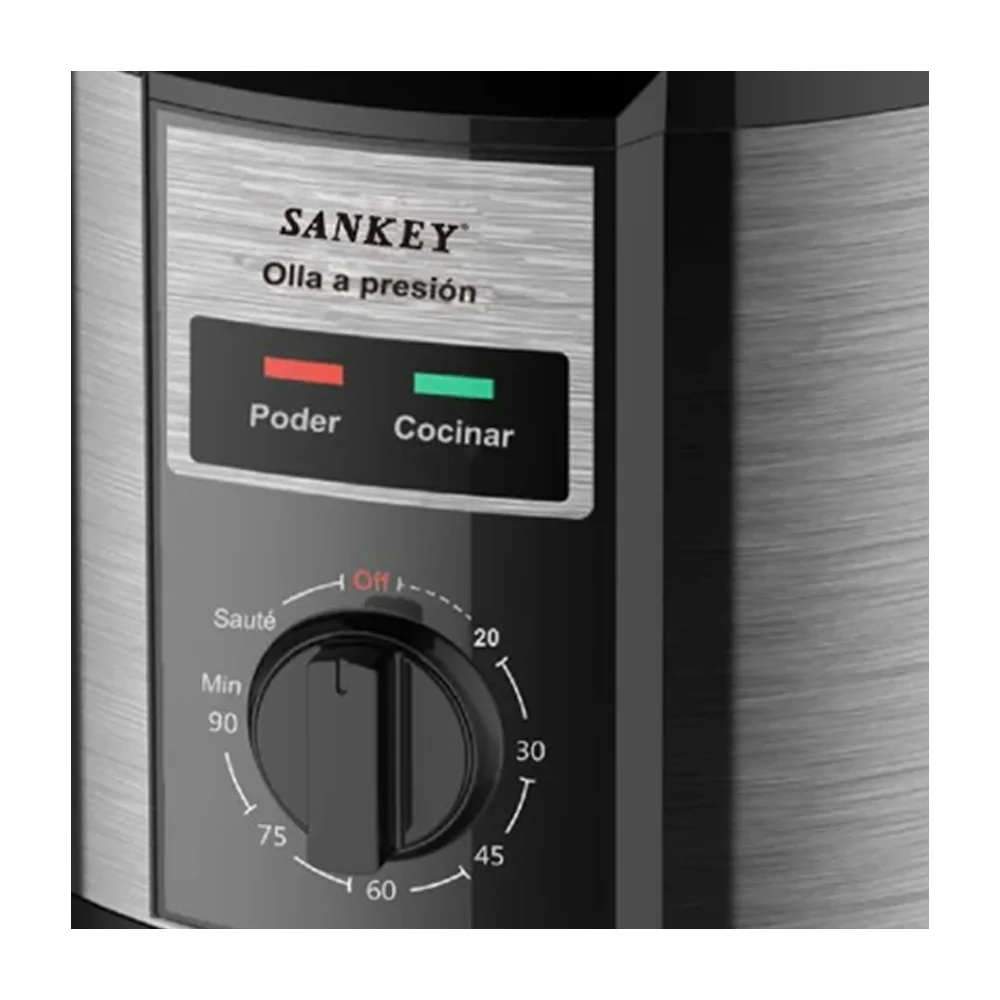 Sankey Olla de Presión Eléctrica de 6L | Temporizador | Bloqueo de Válvulas | Interior Antiadherente - Imagen 3