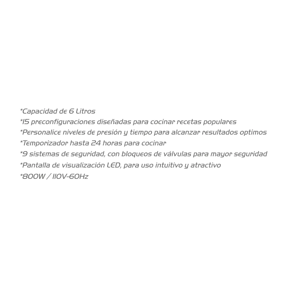 Sankey Olla Multifuncional de 6L | 15 Programas | Sistema Inteligente | 9 Sistemas de Seguridad - Imagen 2