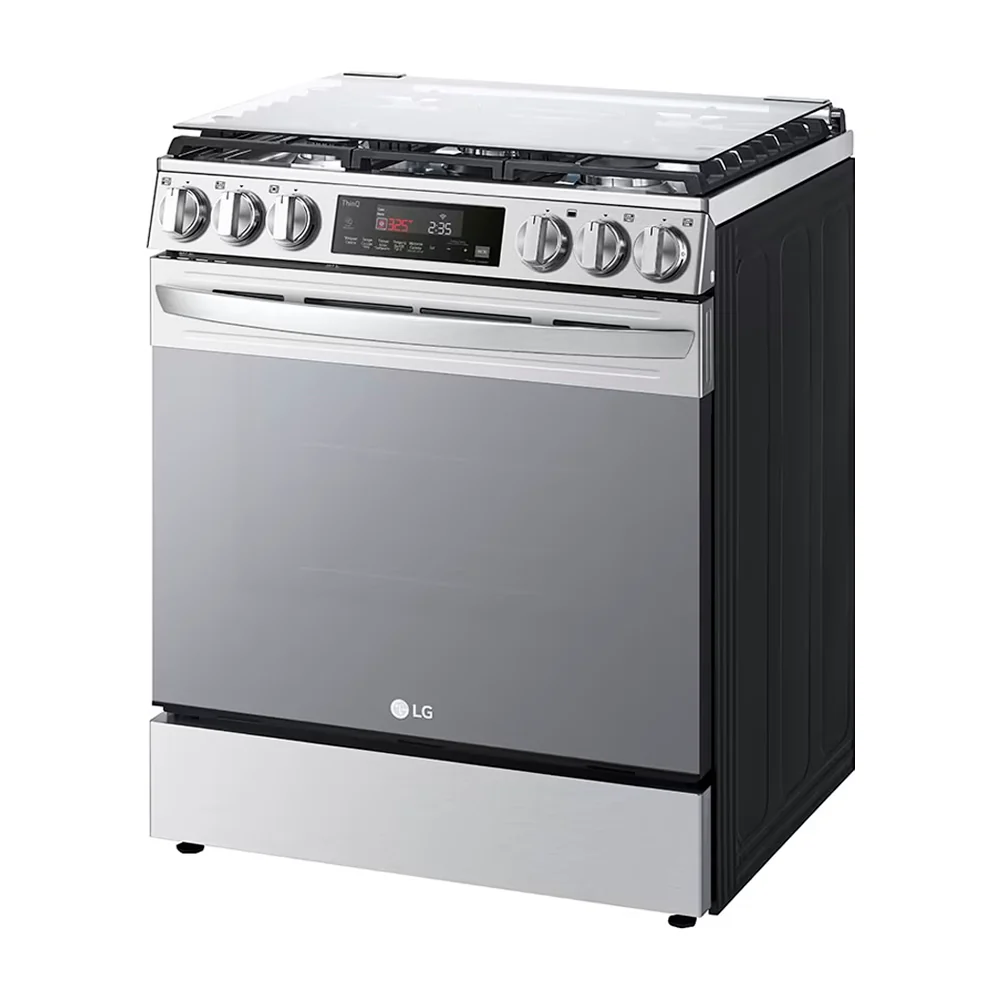 LG Estufa a Gas de Acero Inoxidable | Smart WiFi ThinQ | 5.8p3 | Ultra Heat | Air Fryer | Convección | Panel Digital | Tapa | Plancha | 30" | 5 Quemadores - Imagen 5