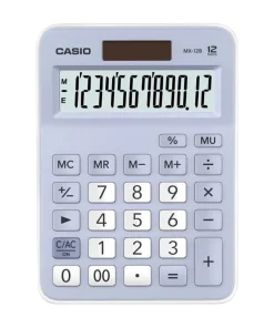 Casio Calculadora de 12 Digitos | Portátil | Batería Solar | Azul