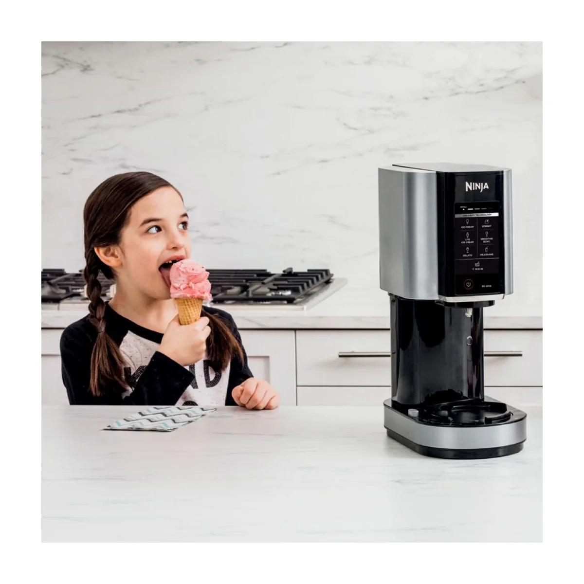 Ninja Creami Máquina para hacer Helado 7-en-1 | Tecnología Creamify | Creameriser System | Negro Plateado - Imagen 4