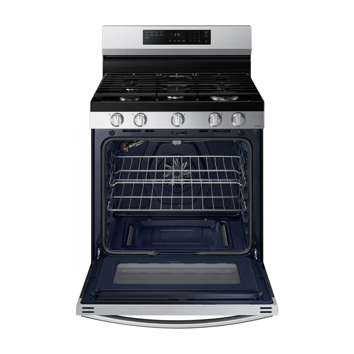 Samsung Estufa a Gas de Acero Inoxidable | WiFi Smart | 6p3 | Air Fryer | Convección | Control de Voz (Alexa y Google) | Panel Digital | Plancha | 30" | 5 Quemadores - Imagen 2