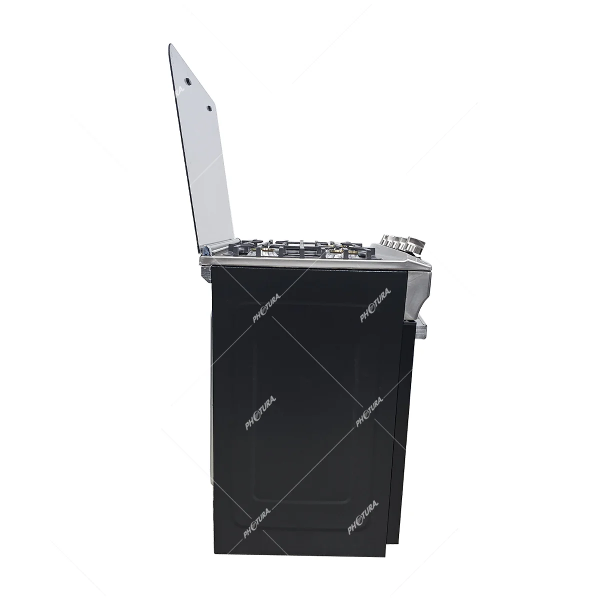 RCA Estufa a Gas de Acero Inoxidable | Enc. Eléctrico | Tapa | 24" | 4 Quemadores | Negro - Imagen 3